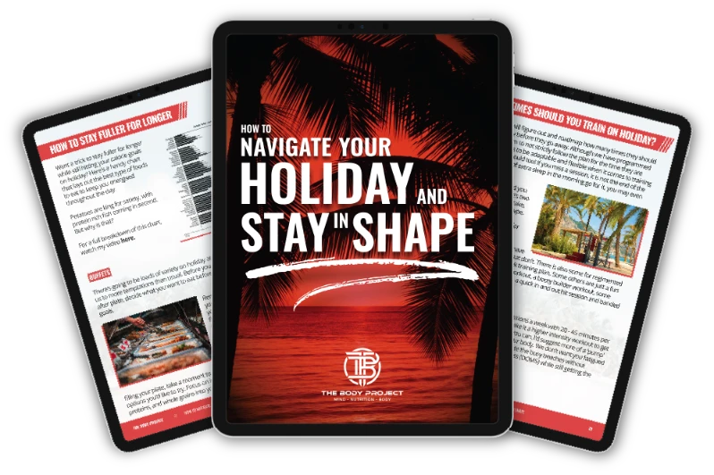 iPads showcasing the free holiday fitness ebook